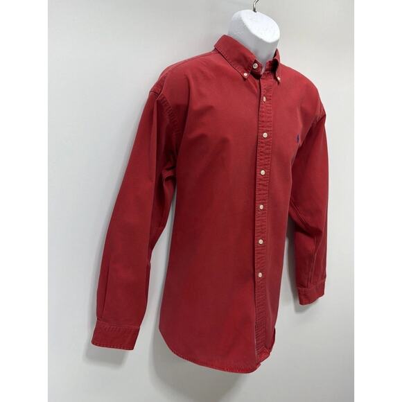 Polo Ralph Lauren Blake Button Up Shirt L Red Pony Long Sleeve - Picture 3 of 6